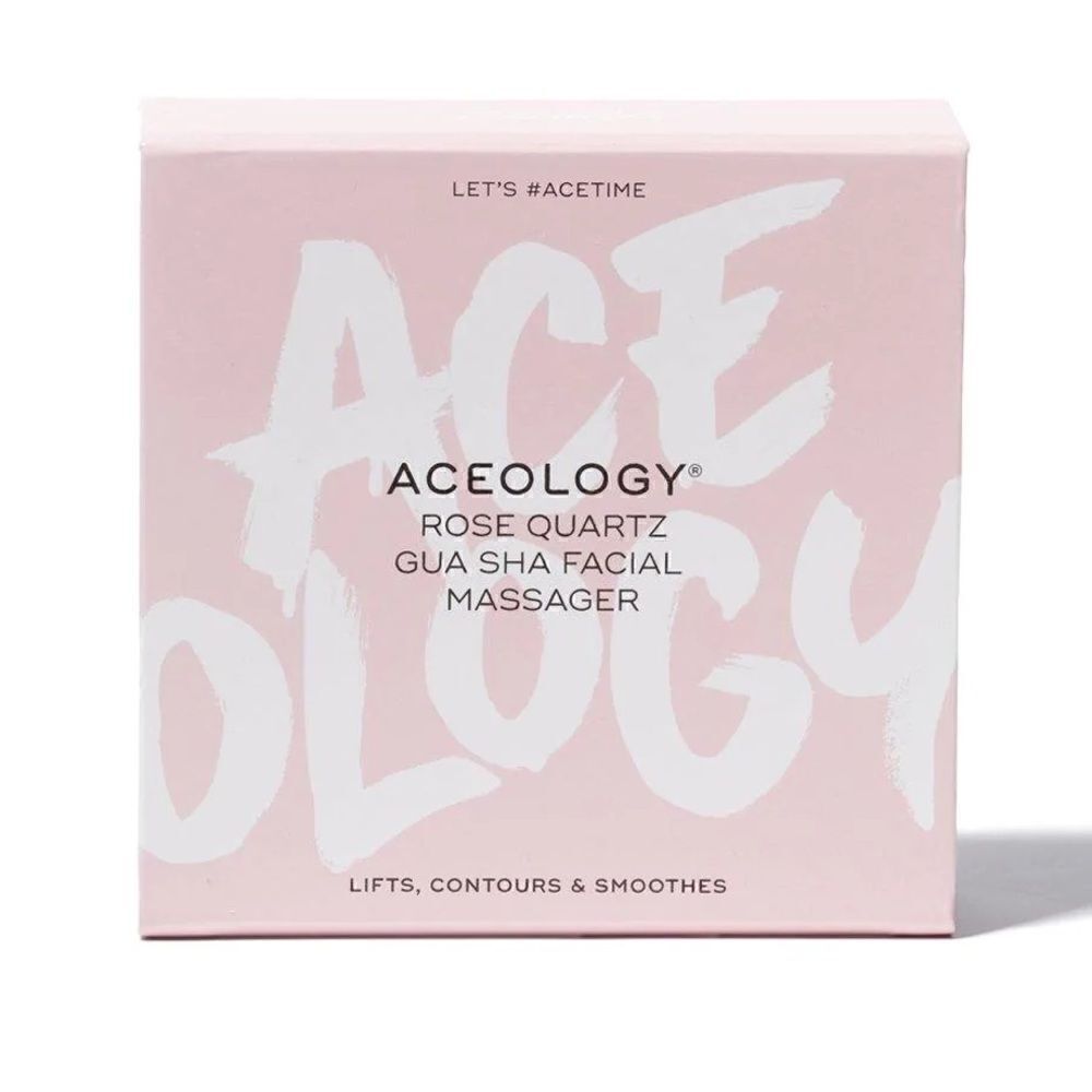 ACEOLOGY‎ ROSE QUARTZ GUA SHA FACIAL MASSAGER, NIB, Lifts and Smooths Skin!